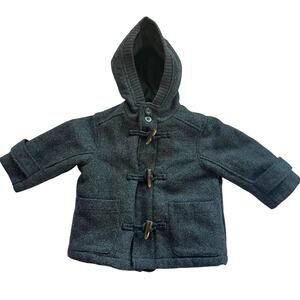 Vintage Children's Place Gray Wool Blend Toggle Coat SZ 18 months